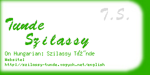 tunde szilassy business card